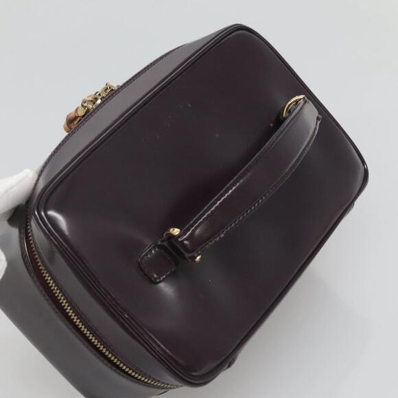 GUCCI Bamboo Vanity Hand Bag Leather Purple Gold 032 1956 032 1956 - Picture 6 of 16